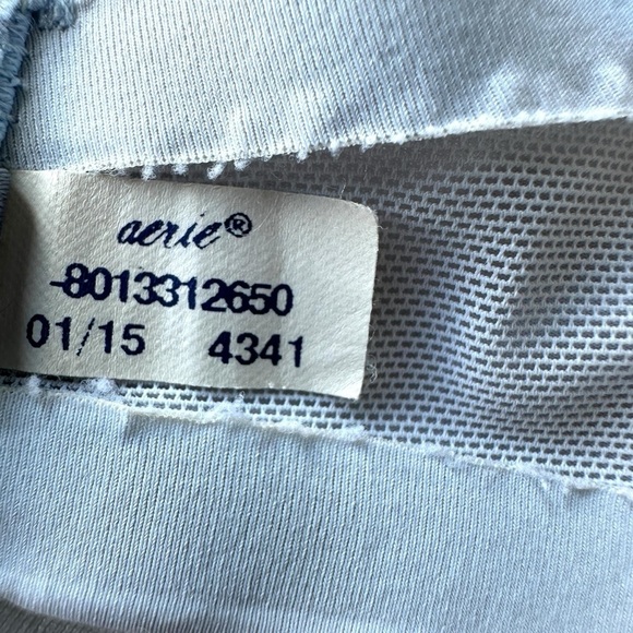 AERIE PADDED PUSH UP BRA WOMENS  SIZE 34C LIGHT BLUE FLORAL BLOOM LACE - Picture 13 of 13